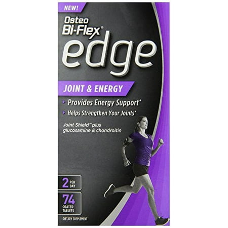 2 Pack Osteo Bi-Flex EDGE Joint & Energy Supplement 74 Coated Tablets Each
