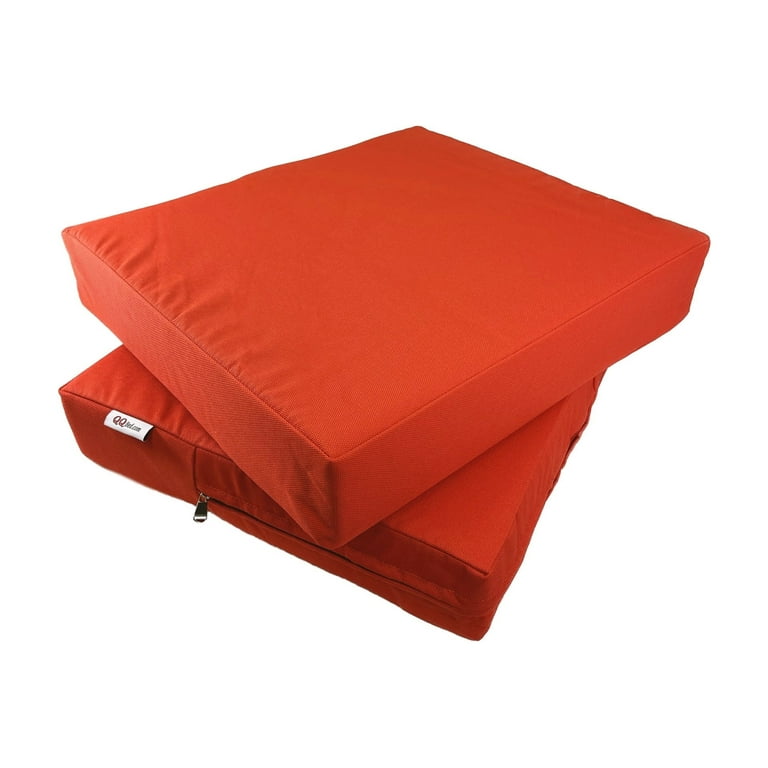 2 Pack Outdoor 23 x23 x5 Deep Seat Memory Foam Platform Cushions with 2 Water resistant Covers for Patio Sofas and Love Seats Walmart