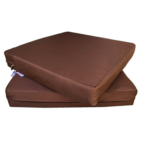 2 Pack 25"x25"x5" Memory Foam Platform Water-resistant Cushions for Outdoor Patio Seats