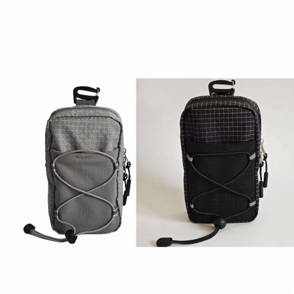 2-Pack Outdoor Backpack Shoulder Strap Pouch, Multi-Functional Phone Holder Bag - Portable Waist Pack for Hiking, Camping & Biking