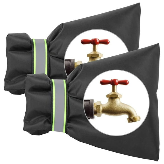 2 Pack Outdoor Faucet Cover Winter Freeze Protection Insulation For Garden Spigot Easy Install