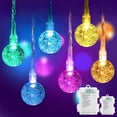 thumbnail image 1 of 2 Pack Outdoor Lights,Total 60 FT 120 LED Patio Lights Battery Operated Lights,Fairy Lights with 8 Modes for Patio Bedroom Backyard Party Christmas Outdoor Decor (Multicolor), 1 of 7