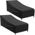 2 Pack Outdoor Lounge Covers Waterproof, 86in Heavy Duty 600D Patio