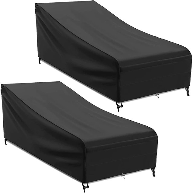2 Pack Outdoor Lounge Covers Waterproof, 86in Heavy Duty 600D Patio