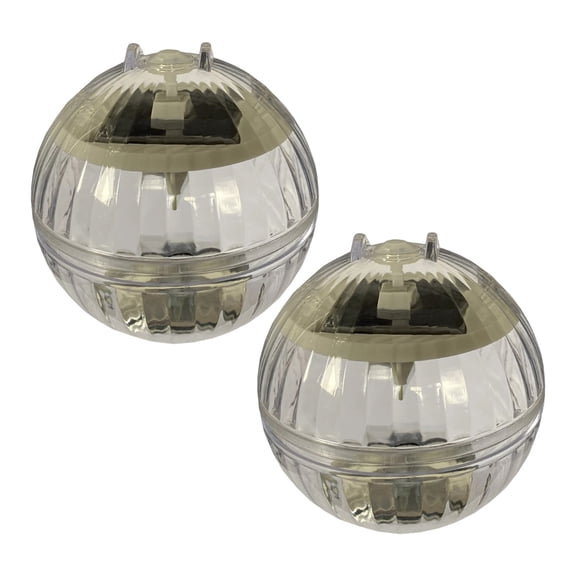 2 Pack Outdoor Solar LED Floating Light Garden Pond Pool Lamp Rotating RGB Color Change, for Bathtub Pond Party Decoration, Rechargeable Night LightA