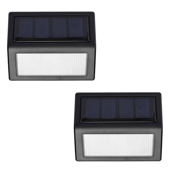 2 Pack Outdoor Solar Lights, 6 LED Solar Path Lights Garden Back Door Step Safety Lights