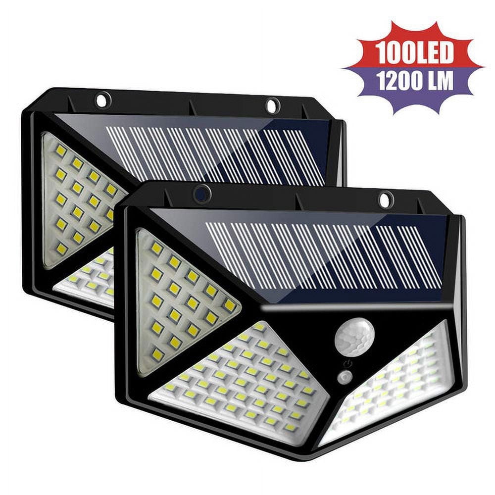 2 Pack Outdoor Solar Lights, Motion Sensor Solar Wall Lights, Wireless Solar Motion Lights Security Lights for Exterior Patio,Yard,Garden,Front Door