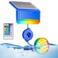 thumbnail image 1 of Tanbaby Solar Pool Lights, IP68 Waterproof Swimming Pool Lights,RGB Color Changing Pool Light with Remote, 16 Colors Underwater Patio Decor for Above Ground (1PC), 1 of 9