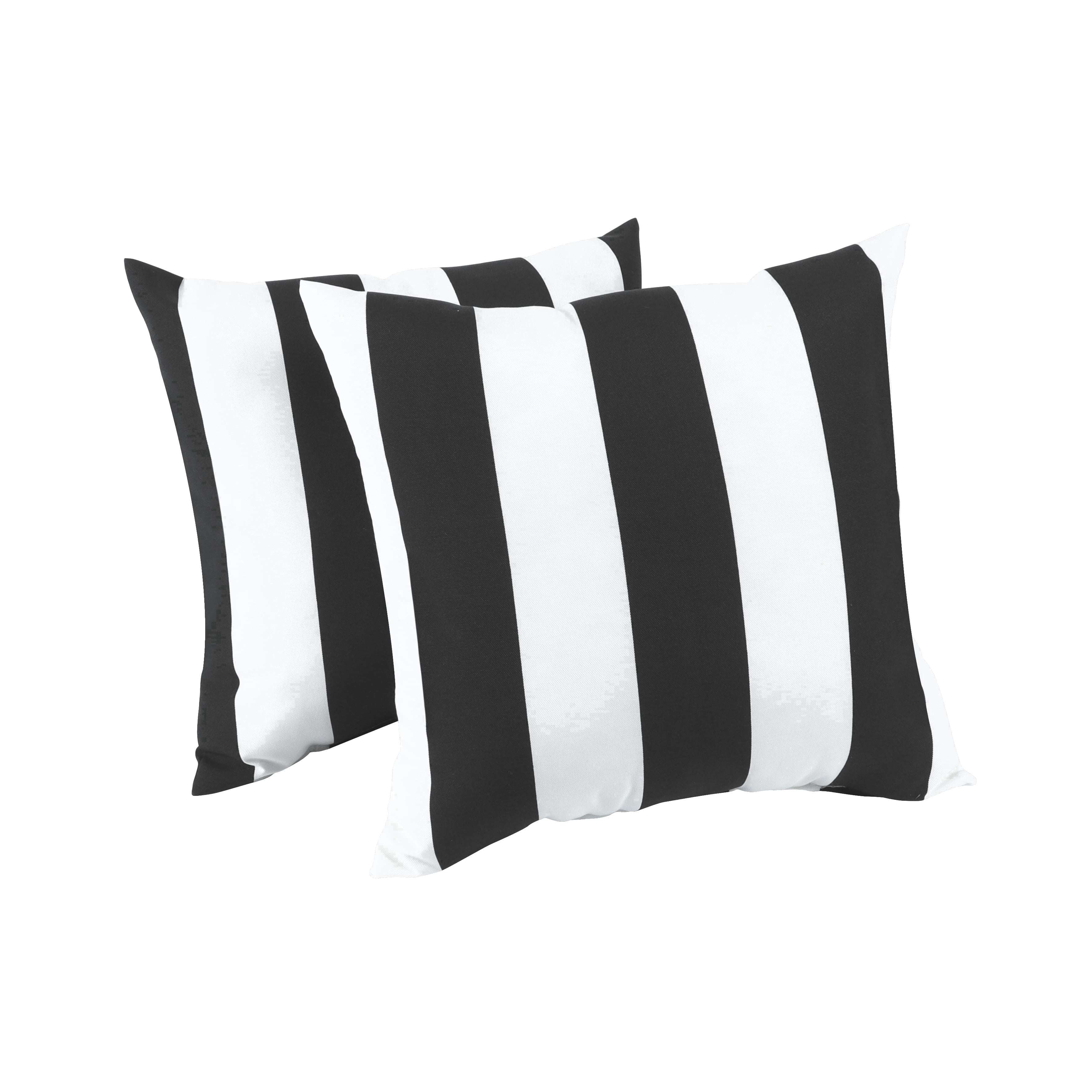 2 Pack Outdoor Throw Pillows, Waterproof & Fade-Resistant Patio Cushions, 18x18 Inch Decorative Outdoor Pillows for Garden, Porch, Balcony & Poolside Furniture