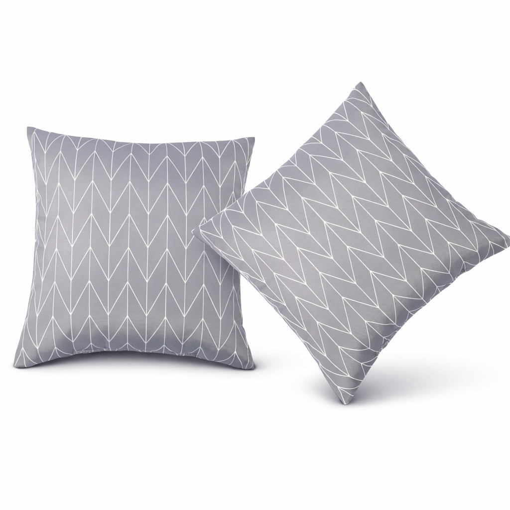 2 Pack Outdoor Throw Pillows, Waterproof & Fade-Resistant Patio Cushions, 18x18 Inch Decorative Outdoor Pillows for Garden, Porch, Balcony & Poolside Furniture