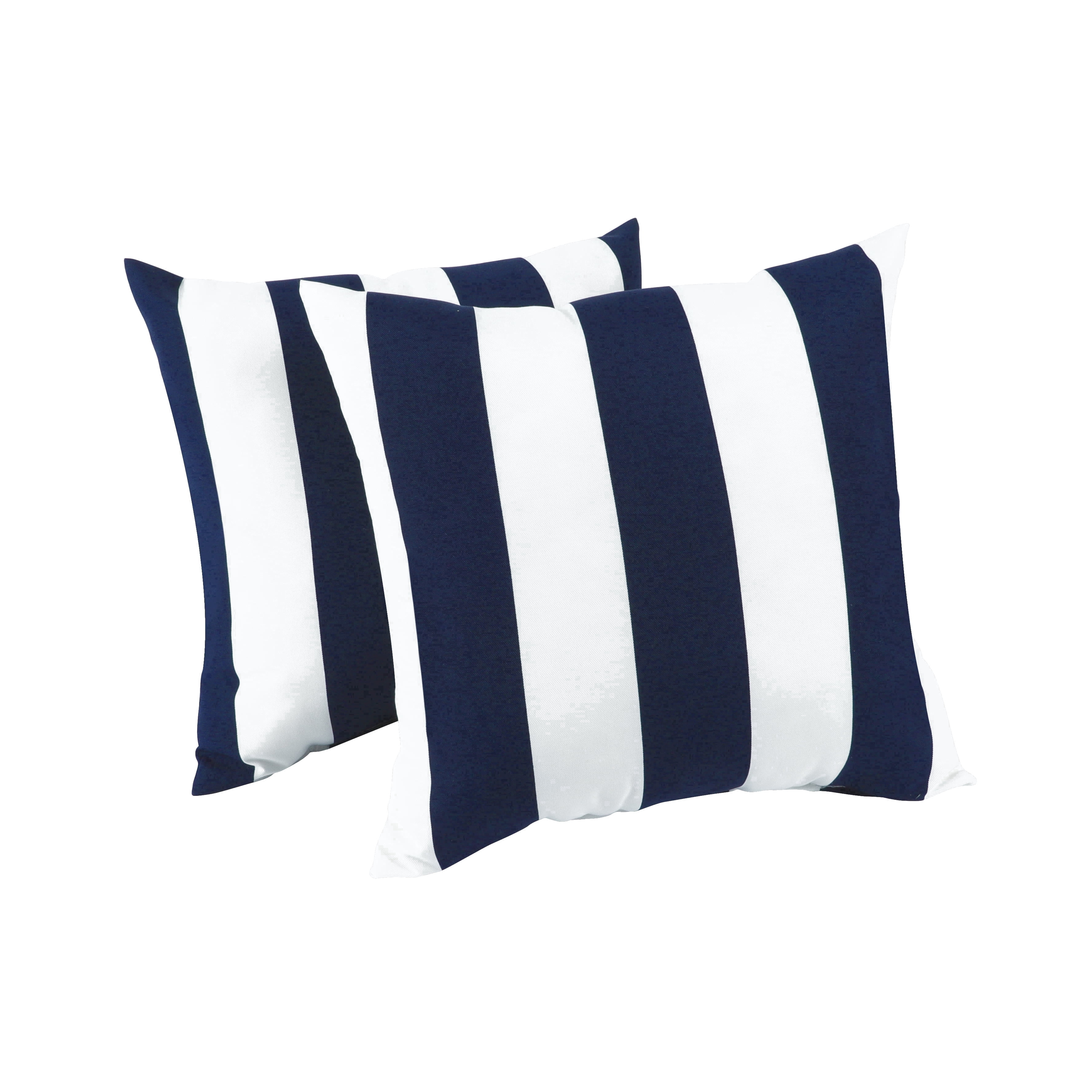 2 Pack Outdoor Throw Pillows, Waterproof & Fade-Resistant Patio Cushions, 18x18 Inch Decorative Outdoor Pillows for Garden, Porch, Balcony & Poolside Furniture