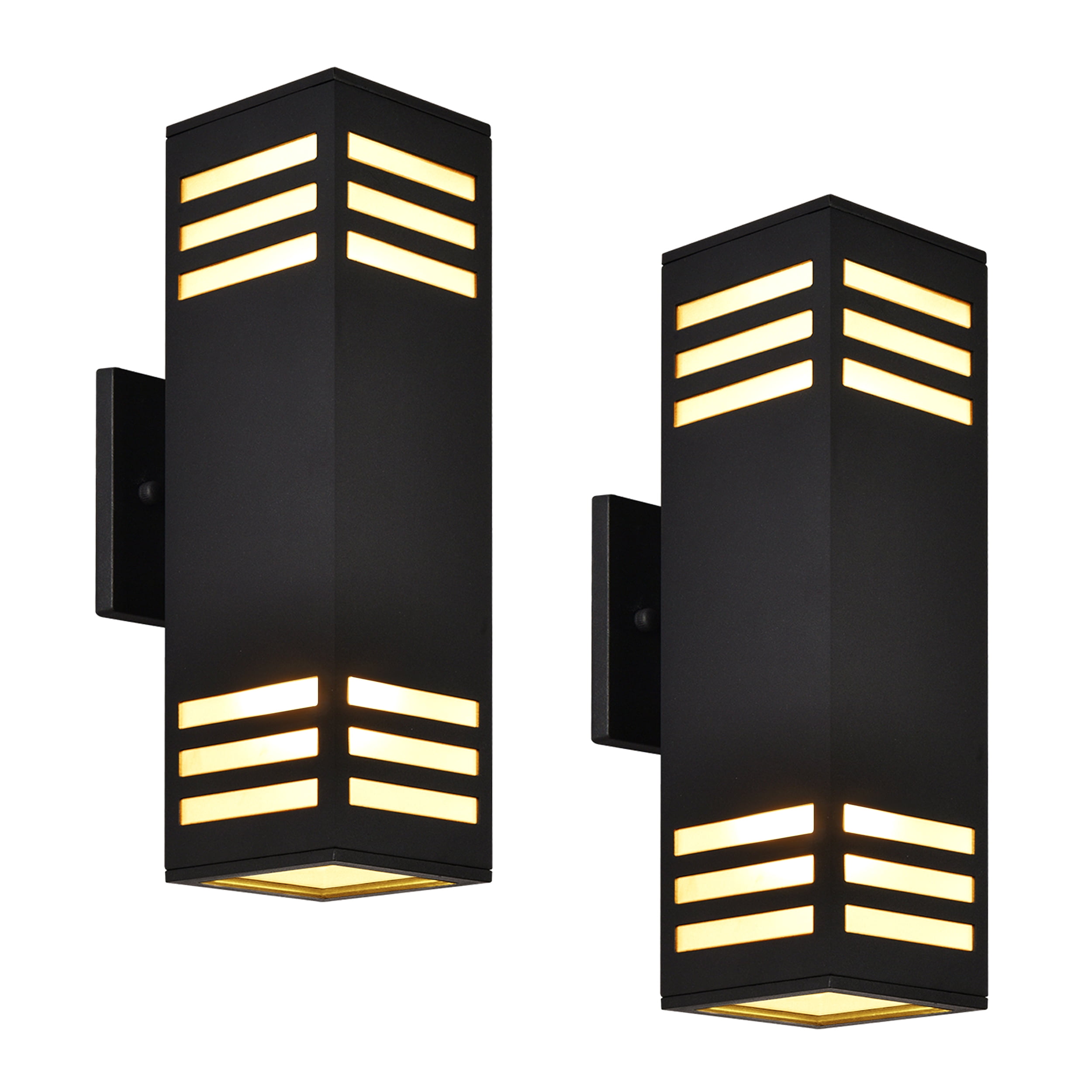 2 Pack Outdoor Wall Lights, IP54 Waterproof Black Outdoor Exterior