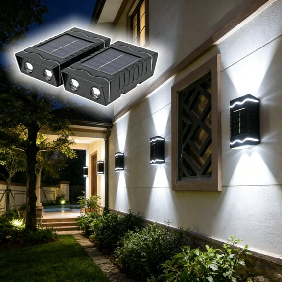 2 Pack Outdoor Wall Sconce, Up Down LED Lighting for Patio, Garden, Porch, and House Exterior Decoration