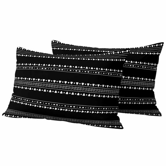 2 Pack Outdoor Waterproof Throw Pillow Covers,Abstract Bohemian Striped ...