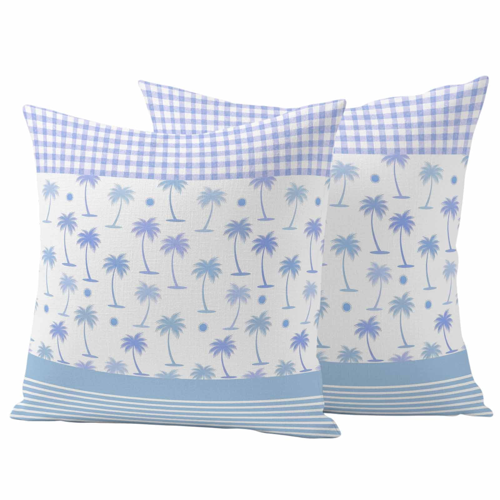 2 Pack Outdoor Waterproof Throw Pillow Covers,Seamless Coconut Palm ...