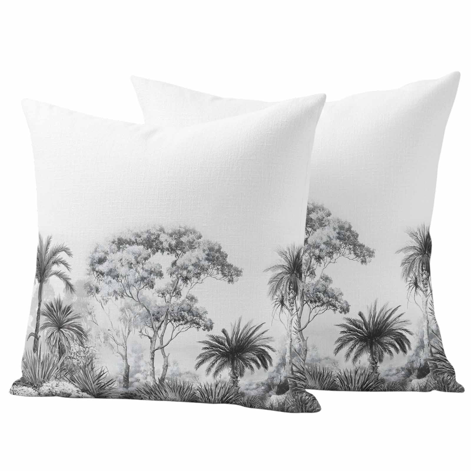 2 Pack Outdoor Waterproof Throw Pillow Covers,Tropical Palm Tree Plant ...