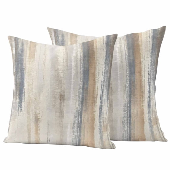 2 Pack Outdoor Waterproof Throw Pillow Covers,Abstract Brown Mottled on Retro Decorative Square Patio Pillowcases for Chair Couch Sofa 16x16in