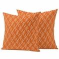 thumbnail image 1 of 2 Pack Outdoor Waterproof Throw Pillow Covers,Abstract Modern Orange Wave Line Decorative Square Patio Pillowcases for Chair Couch Sofa 16x16in, 1 of 9