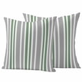 thumbnail image 1 of 2 Pack Outdoor Waterproof Throw Pillow Covers,Abstract Vertical Stripes Decorative Square Pillow Case Patio Pillowcases for Chair Couch Sofa 18x18in, 1 of 9