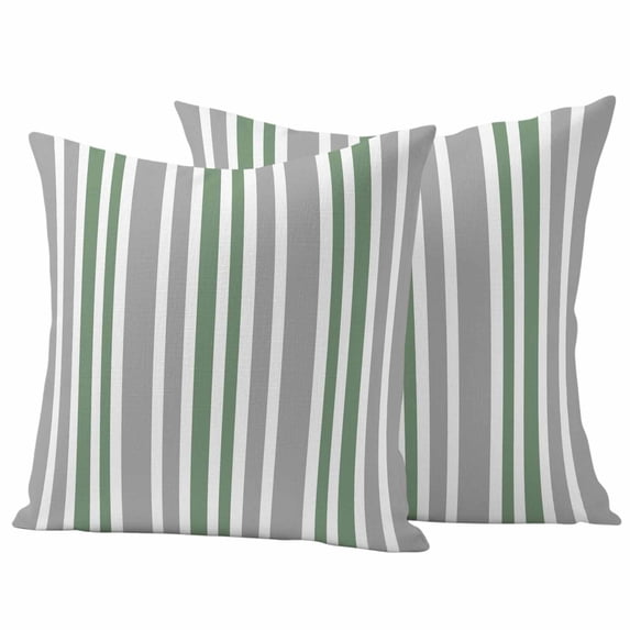 2 Pack Outdoor Waterproof Throw Pillow Covers,Abstract Vertical Stripes Decorative Square Pillow Case Patio Pillowcases for Chair Couch Sofa 18x18in