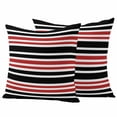 thumbnail image 1 of 2 Pack Outdoor Waterproof Throw Pillows, Black Red Contrast Monochromatic Tones Decorative Square Pillow Case Patio Pillows for Chair Couch Sofa 18x18in, 1 of 9