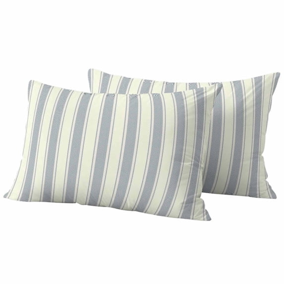 2 Pack Outdoor Waterproof Throw Pillows, Blue Stripe Abstract Geometric Decorative Rectangle Pillow Case Patio Pillows for Chair Couch Sofa 20x12in