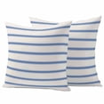 thumbnail image 1 of 2 Pack Outdoor Waterproof Throw Pillow Covers,Modern Geometric Blue Stripe Decorative Square Patio Pillowcases for Chair Couch Sofa 18x18in, 1 of 9
