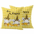 thumbnail image 1 of 2 Pack Outdoor Waterproof Throw Pillow Covers,Rustic Dwarf Bee Flower Decorative Square Pillow Case Patio Pillowcases for Chair Couch Sofa 16x16in, 1 of 9