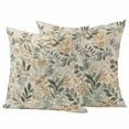 thumbnail image 1 of 2 Pack Outdoor Waterproof Throw Pillow Covers,Sage Green Leaf Spring Plant Decorative Square Patio Pillowcases for Chair Couch Sofa 16x16in, 1 of 9