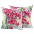 thumbnail image 1 of 2 Pack Outdoor Waterproof Throw Pillow Covers,Summer Watercolor Wildflower Leaf Decorative Square Patio Pillowcases for Chair Couch Sofa 16x16in, 1 of 9