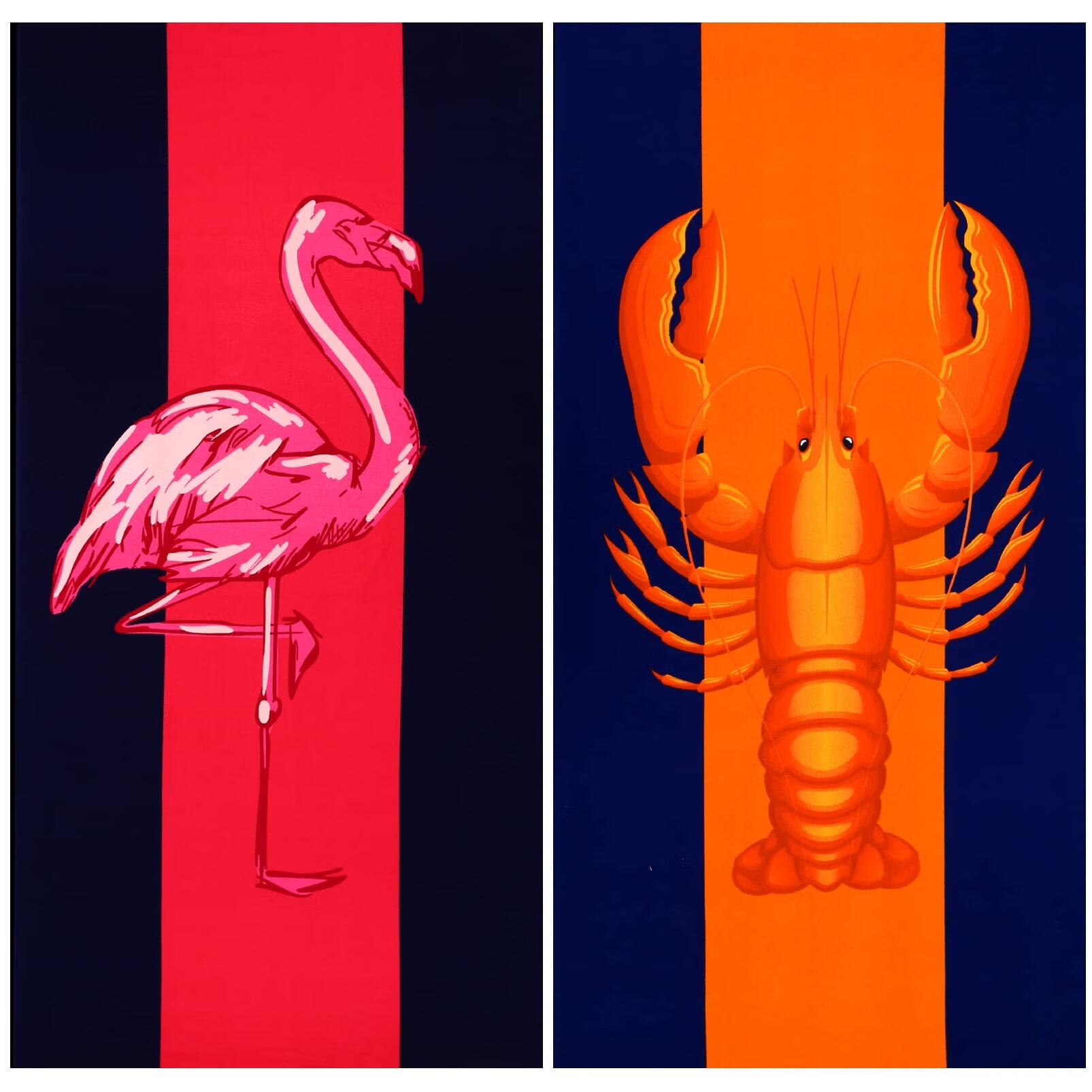 "2 Pack Bulk Microfiber Beach Towel Set, Oversized, Quick Dry