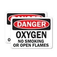 thumbnail image 1 of (2 Pack) Oxygen OSHA Danger Sign 18 Inch X 12 Inch Plastic Sign, Weather Resistant, UV Protected for Workplace, Business, and Construction Site, Made in the USA, 1 of 8