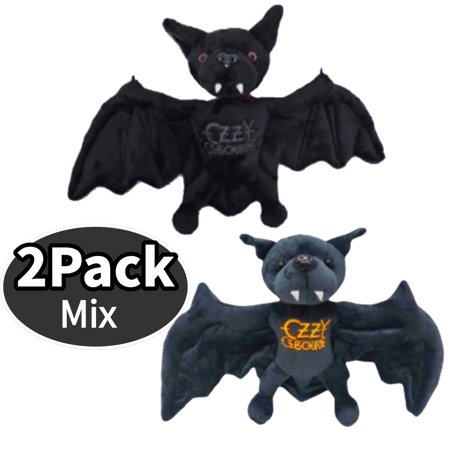 2 Pack Ozzy Osbourne Bat Plush Toy, Bat Plush Toy with Rock