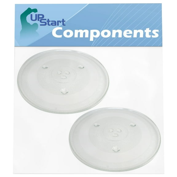 2 Pack P34 Microwave Glass Turntable Plate Replacement for Hamilton Beach P100n30als3b, Oster Ogzj1104, Emerson Mwg9115sb, Emerson Mw8115ss, Emerson Mw8992sb, Emerson Mw8119sbm, Emerson Mw1161sb