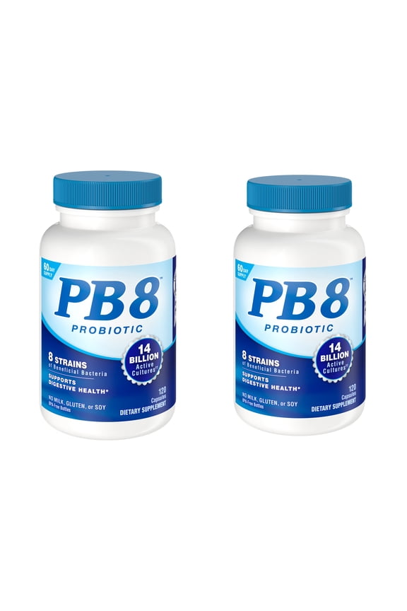 2 Pack PB 8 Pro-Biotic Acidophilus, 120 capsules each