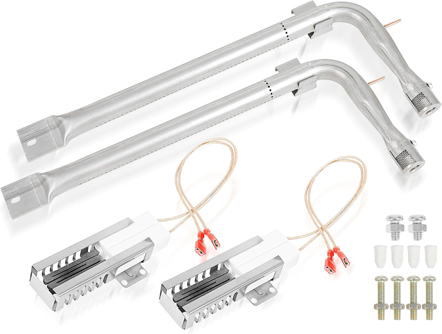 2 Pack PB040001 Gas Range Oven Igniter and PB050012 Stainless Steel Oven Burner Tube Kit Replacement for Viking Range EVGIC305 EVGIC365 EVGIC485, Replaces 065650-000 SGR4001 792263 PB050009 811319