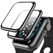 [2 Pack] PET Screen Protector Black Edge for Apple Watch Series Ultra 2/1 49mm [Strong Absorption] Anti-Scratch HD Clear Touch Sensitive Soft Film Full Coverage Accessories for iWatch 49mm