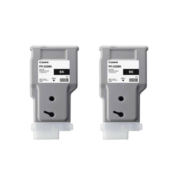 Canon PFI-320 Pigment Ink Tank (Black, 2-Pack) in Retail Packaging