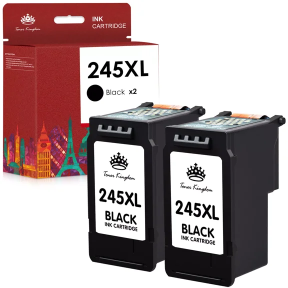 2 Pack PG-245XL Black Ink Cartridge replacement for Canon MG2920 MG2922 MG2924