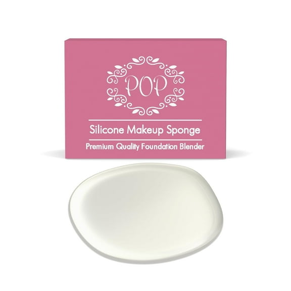 2-Pack POP Silicone Gel Makeup Sponge  Foundation Blender for Flawless & Hygienic Beauty  Non-Absorbent & Reusable  Perfect for Foundation, Concealer, Blush