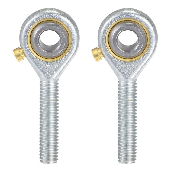 2 Pack POS6 Spherical Rod End Bearing 6mm Bore Self-lubricated Joint Bearing M6x1.0 Left Hand Male Thread