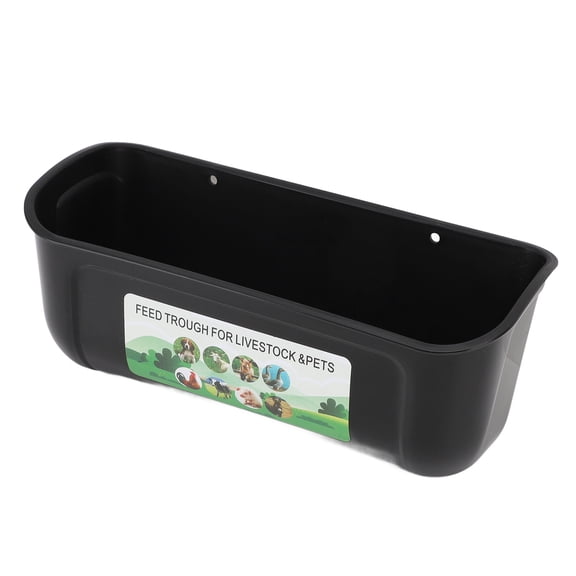 2-Pack PP Plastic Hanging Livestock Feeding Trough with Mounting Hardware for Chickens Goats Dogs Deer, 11.7x4.9x4.7 Inch 2PCS plastic Chicken Geese Sheep Deer Dog