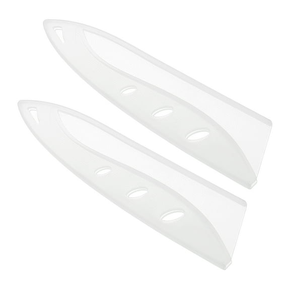 2 Pack PP Safety Knife Cover Sleeves, Blade Edge Guards Protectors, Universal Knife Sheath for 6" Kitchen Knife, White