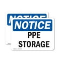 thumbnail image 1 of (2 Pack) PPE Storage OSHA Notice Sign 5 Inch X 3.5 Inch Vinyl Label Decal Sticker Weather Resistant, UV Protected for Workplace, Business, and Construction Site, Made in the USA, 1 of 7