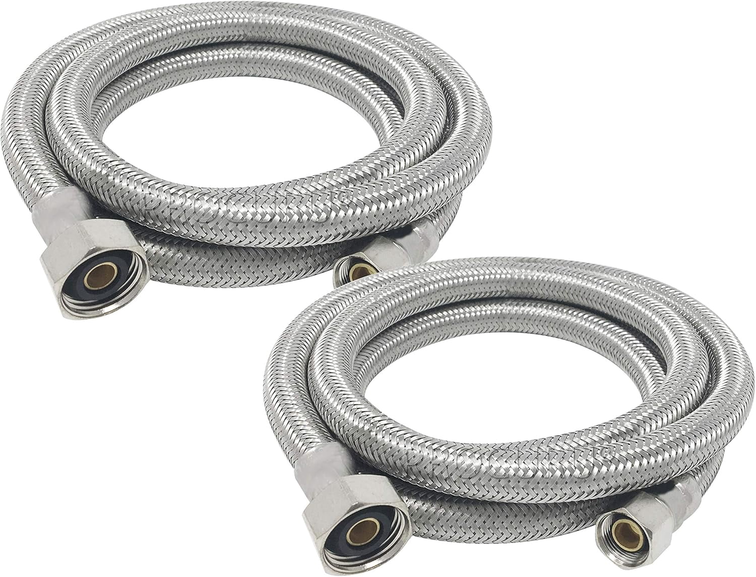 Eastman 48003 Braided Stainless Steel Faucet Connector – 3/8 Inch Comp X 1/2 Inch FIP, 12 Inch Length, Lead-Free, 125 PSI