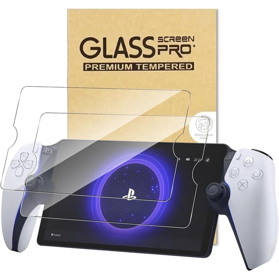 2 Pack PS Portal Screen Protector, Tempered Glass for PlayStation Portal, Military Grade Shatterproof, Real Machine Mold Making, Anti-Scratch, Anti-Fingerprint, HD Clear Screen Guard