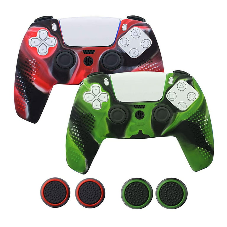 2 Pack PS5 Controller Grip Covers with 4 Thumb Stick Caps, Anti-skid  Silicone Protective Cases for PS 5 Wireless Controller with Silicone  Joystick Caps in 2 Different Colors 