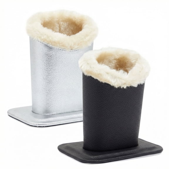 2 Pack PU Leather Eyeglass Holder Stand with Plush Lining