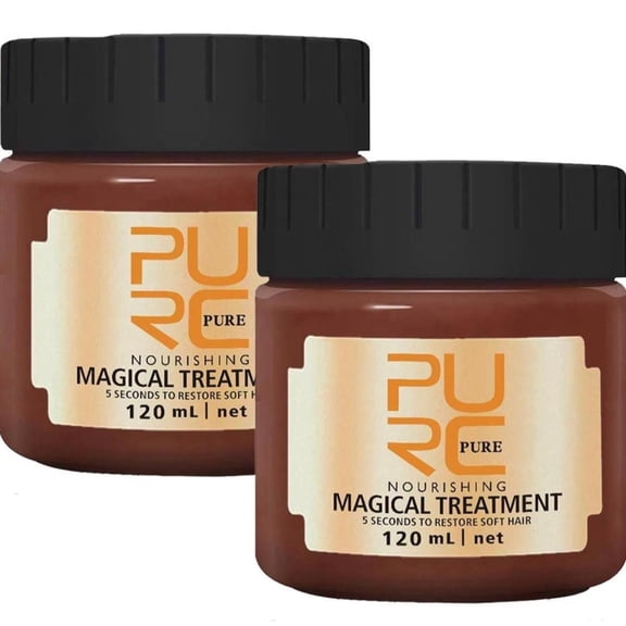 2-Pack PURC Hair Mask, 120ml Each, Hair Conditioning Cream with Keratin, Hair & Scalp Care Formula for All Hair Types