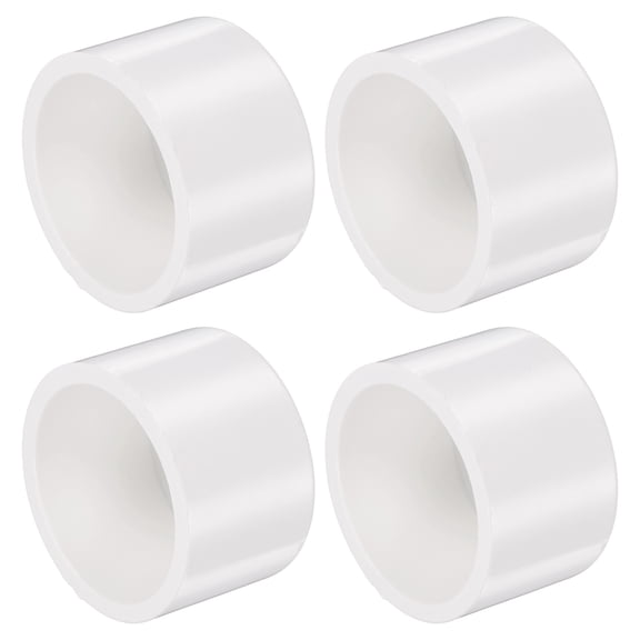 2 Pack PVC Pipe End Caps, 2-1/2" SCH40 PVC Cap 3.31" OD Furniture Grade Pipe Cap Fitting for Standard 2-1/2" Schedule 40 Coupling Adapt Plug for Plumbing, DIY, Garden & Irrigation